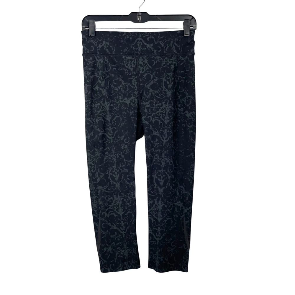 Sweaty Betty croppd pinted leggings Size M black grey